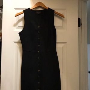 Topshop button up dress in black